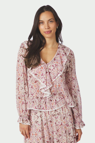 Ajda Paisley Dance Blus Ros - 167762 Thumbnail