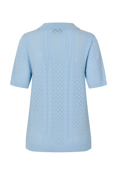 AlaiaLL Polo Knit S/S 22 Ljusblå - 26265-5007 Thumbnail