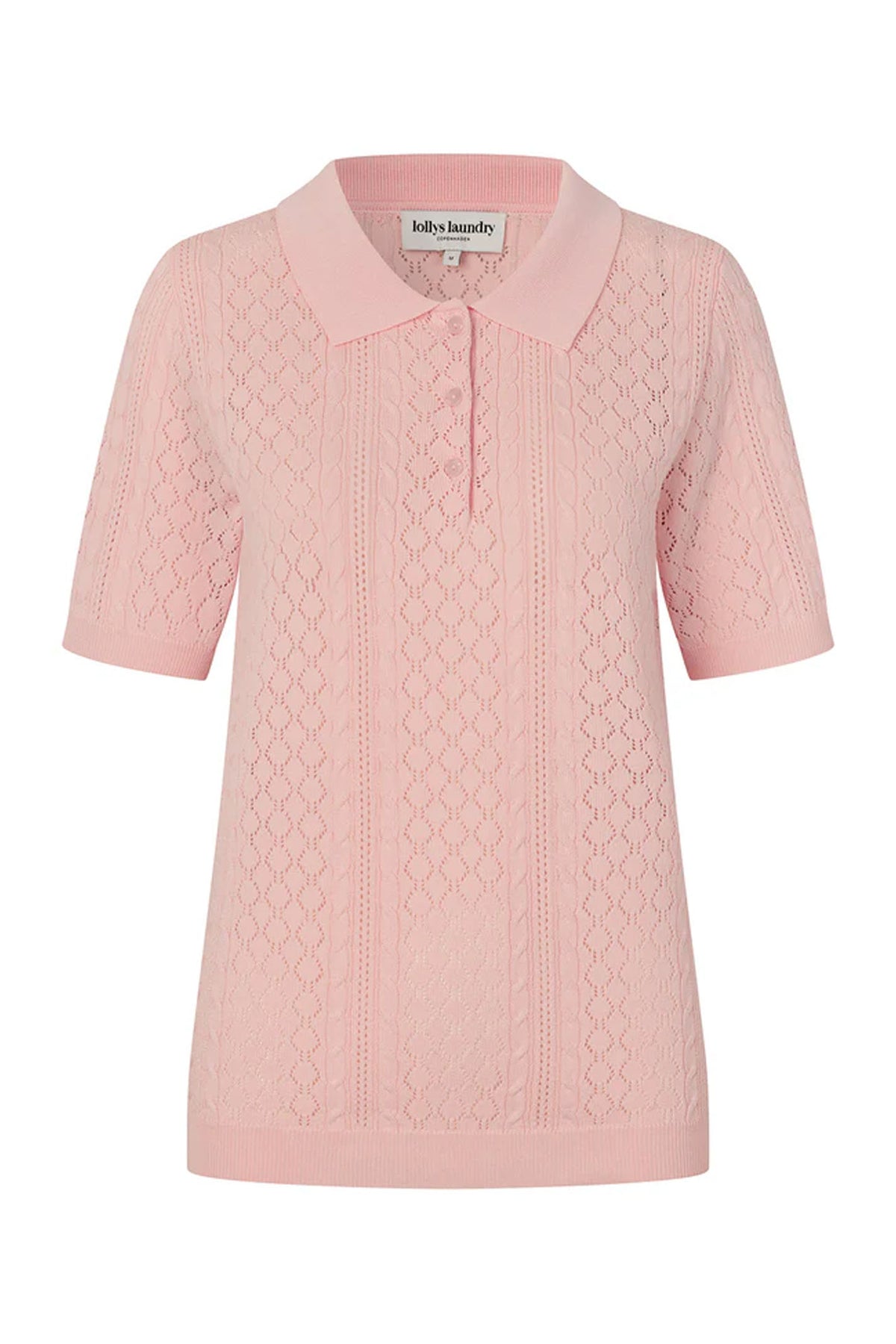 AlaiaLL Polo Knit S/S 84 Ljusrosa - 26265-5007