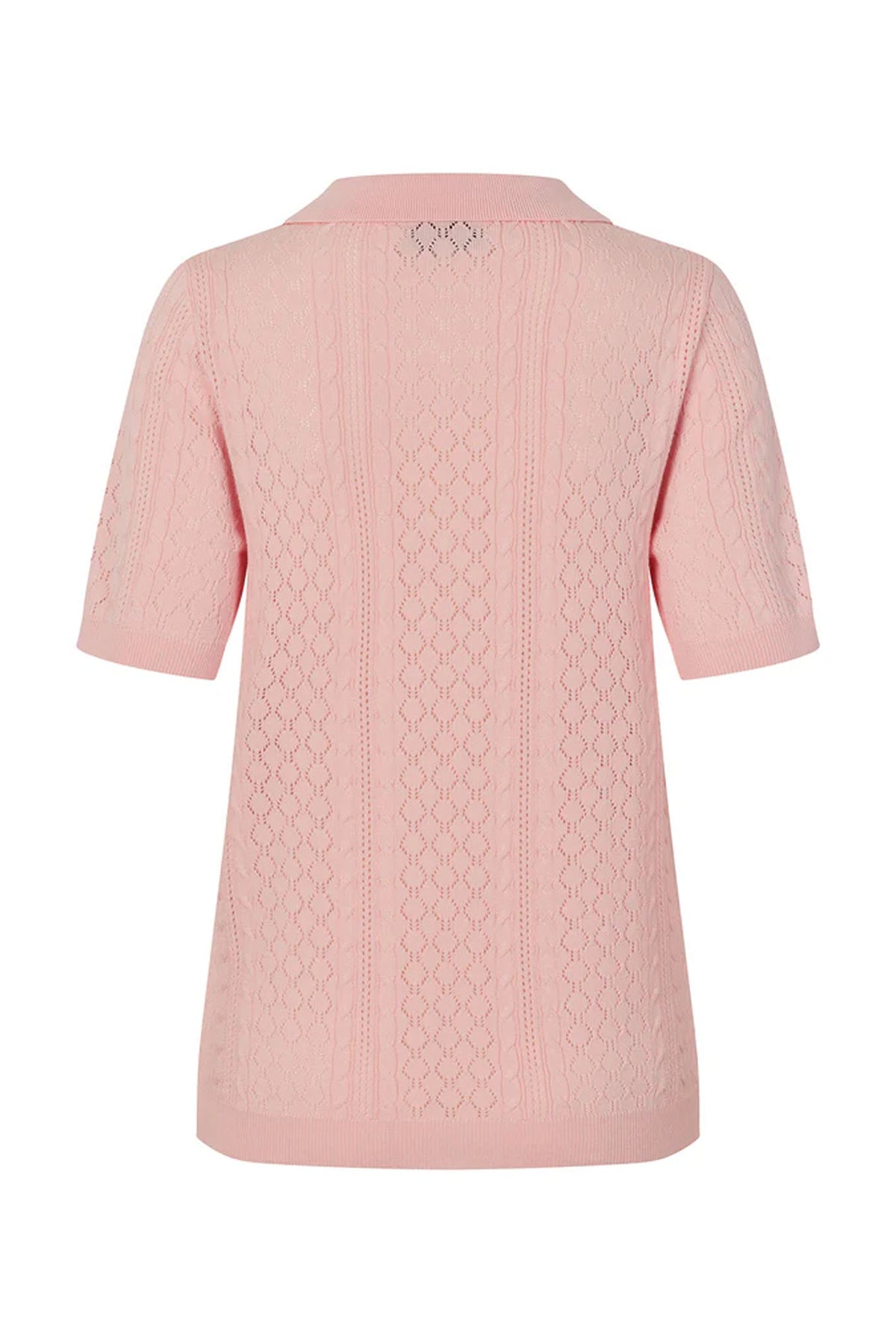 AlaiaLL Polo Knit S/S 84 Ljusrosa - 26265-5007