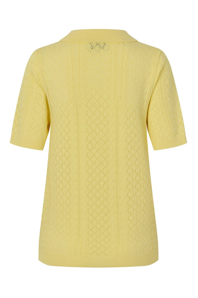 Alaiall Polo Knit S/S Neon Gul - 26265-5007 Thumbnail