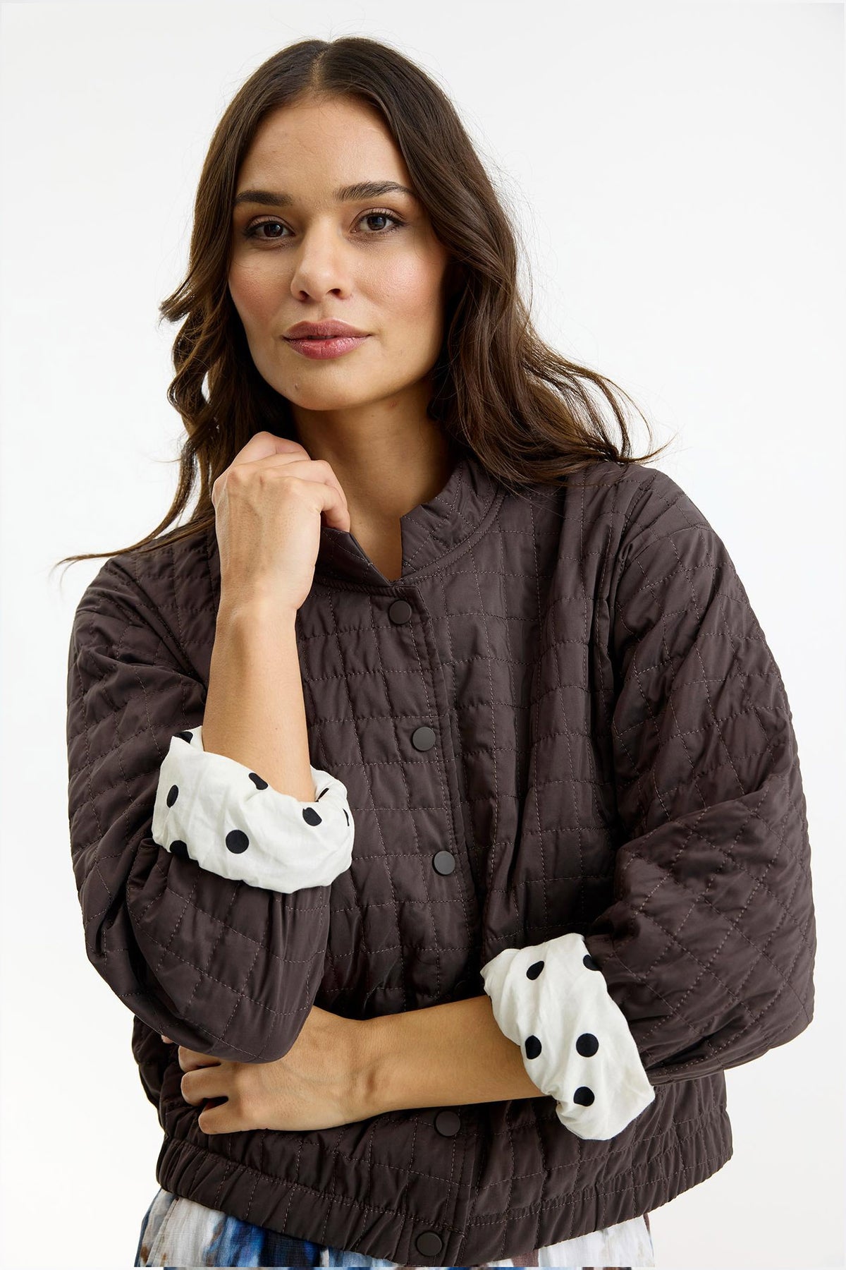 Alina-jacka (ingen engel-brodyr) Brun - 17049