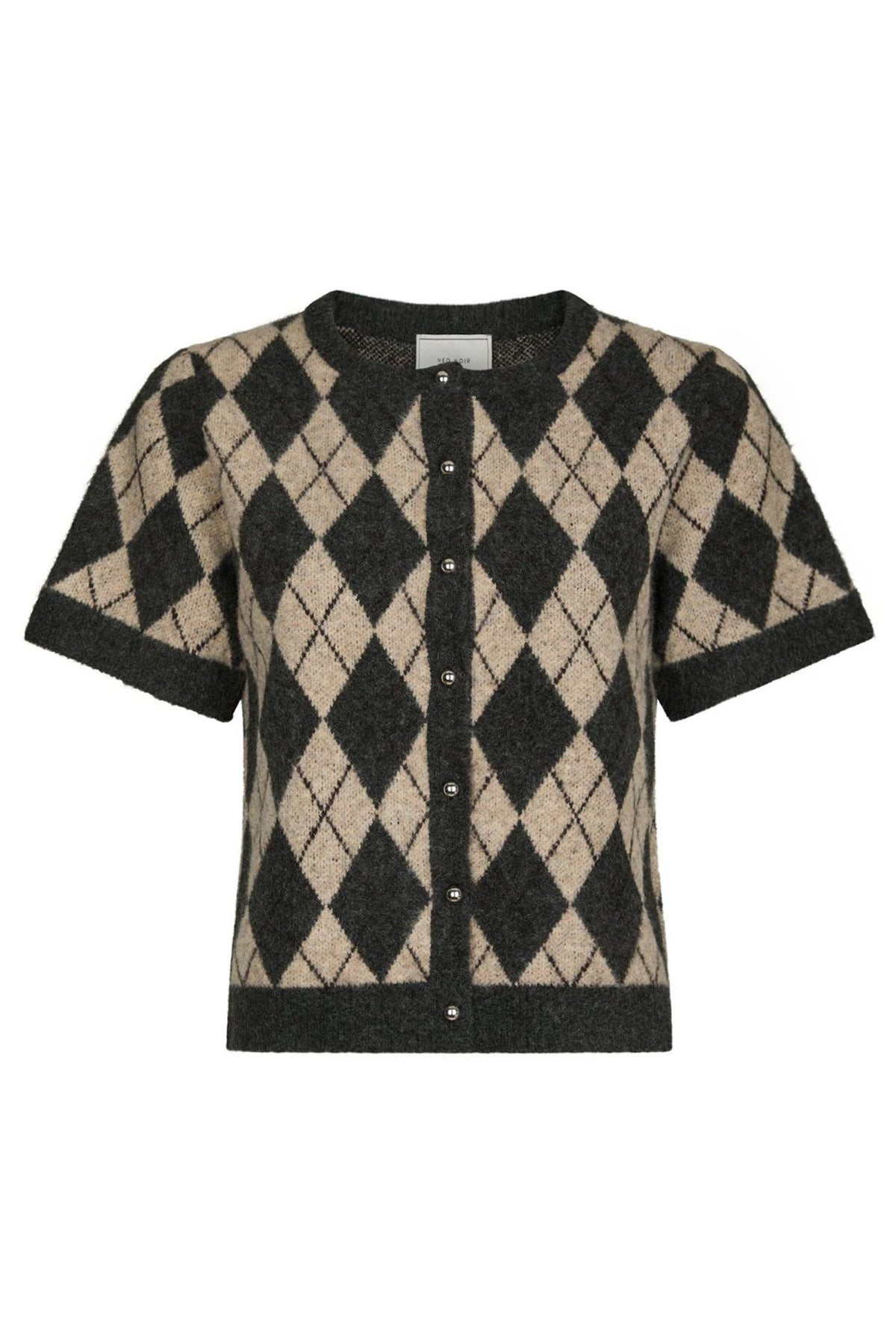 Allestar Check Knit Cardigan Beige - 165729