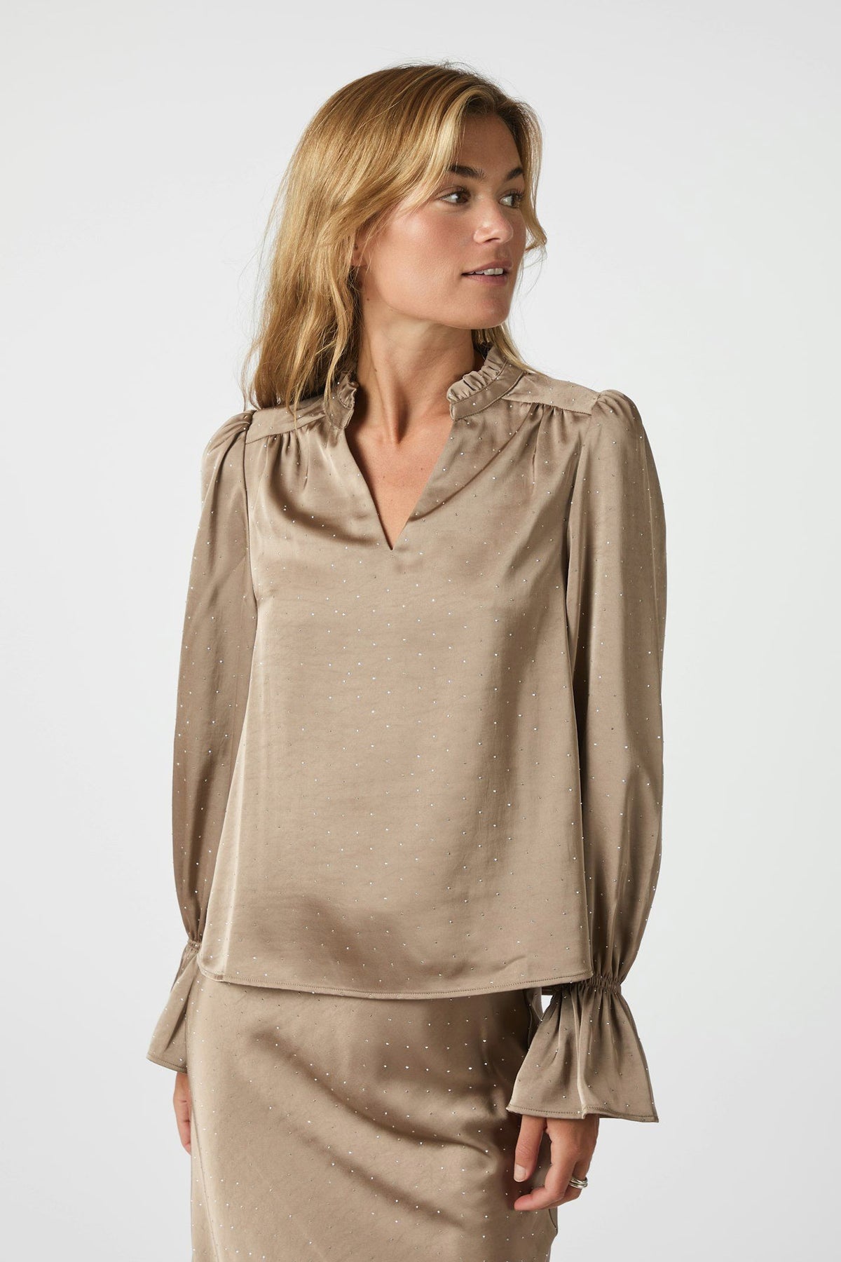 Amara Heavy Sateen Bedaz MÖRK TAUPE - 166578