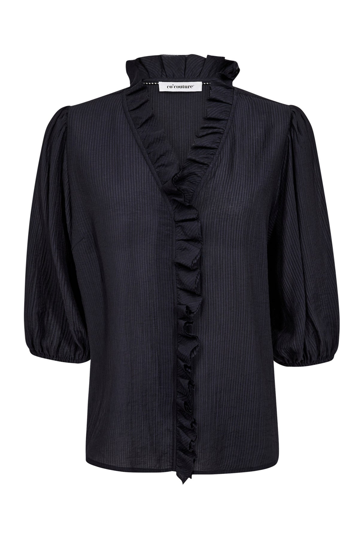 AnikaCC Frill SS Shirt 120-Navy - 35905