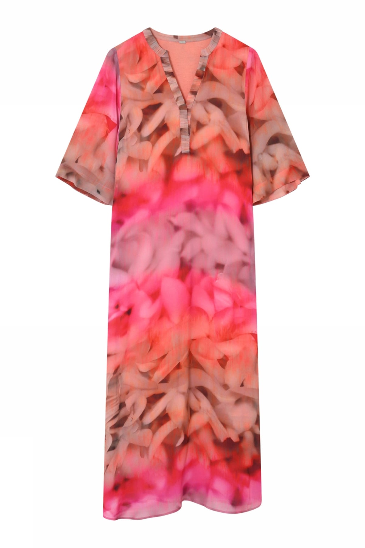 Anika, lång klänning 85404-CoralPrint - 61525/7376