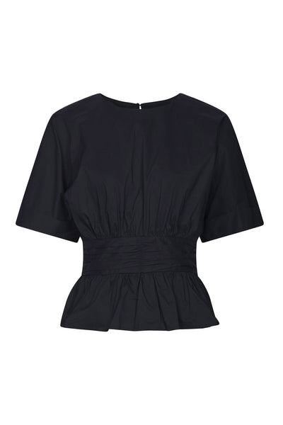 Annegret Poplin Blouse Navy - 162365 Thumbnail