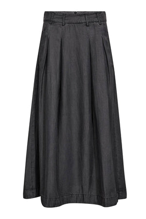 AnyaCC Denim Pleat Skirt 96-Black - 34181