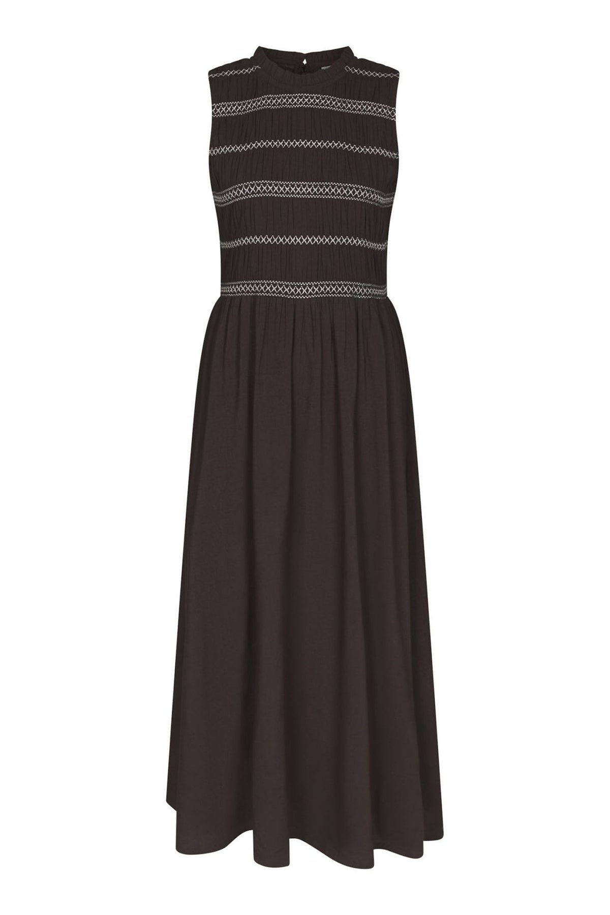 Atika Deco Smock Dress Mörkbrun - 166105