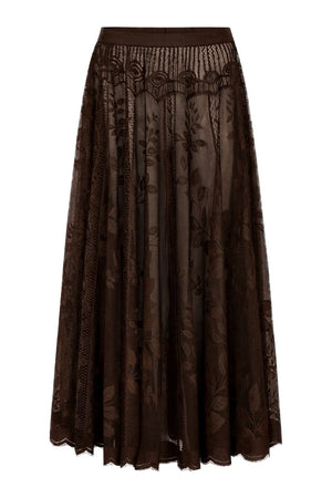 Collinsll midikjol 87 mörk mocka - 26493-2035