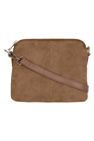 BTFARIANA Suede Bag Nude Brown w. Silver acc. - 180057