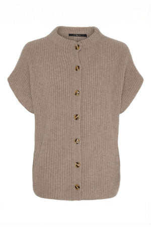 BTFELEANOR Raccoon Cardigan Mockabrun - 500121