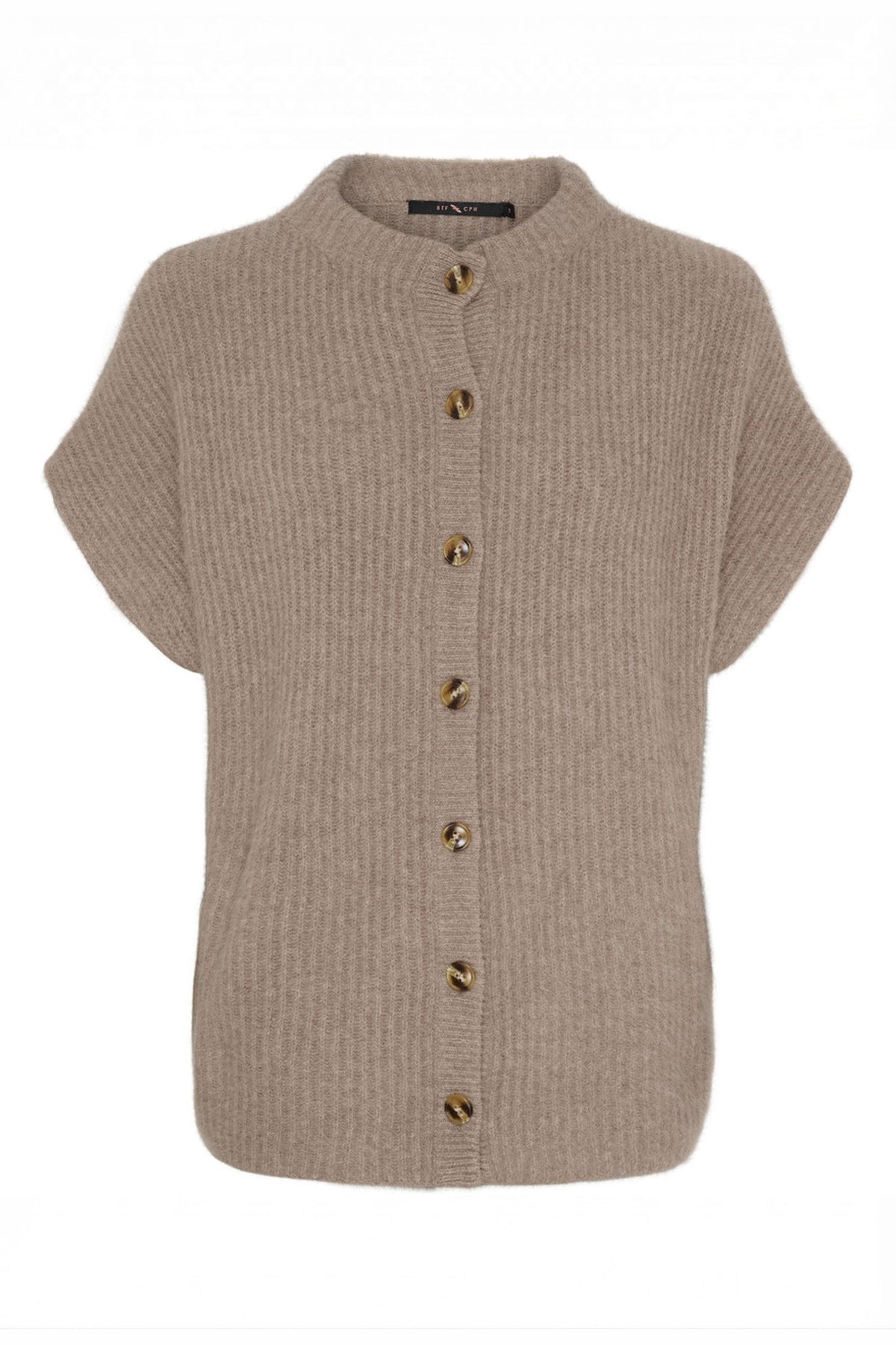 BTFELEANOR Raccoon Cardigan Mockabrun - 500121