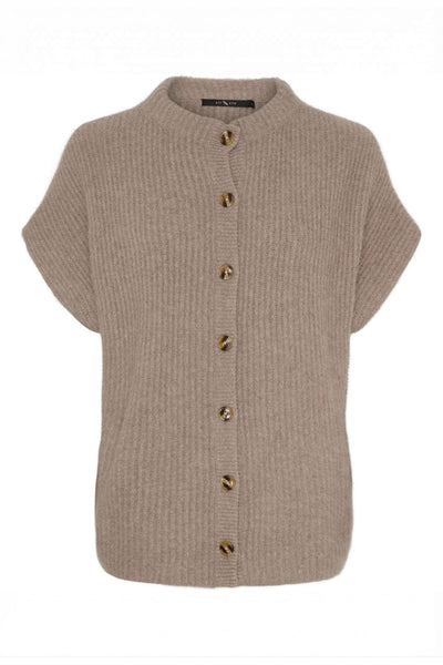 BTFELEANOR Raccoon Cardigan Mockabrun - 500121 Thumbnail