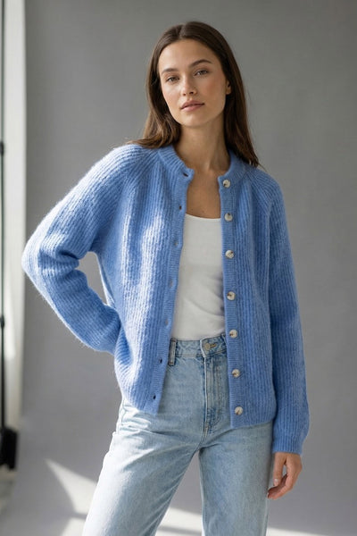 BTFNINA Raccoon Cardigan Ocean Blue - 500129 Thumbnail