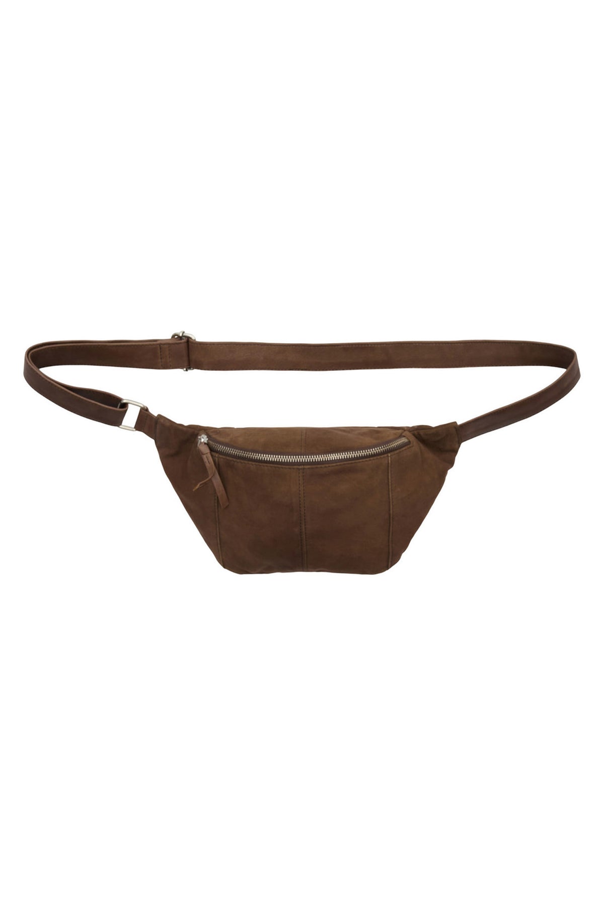BTFOPHELIA Suede Bumbag Coffee Brown w Silver acc. - 180058