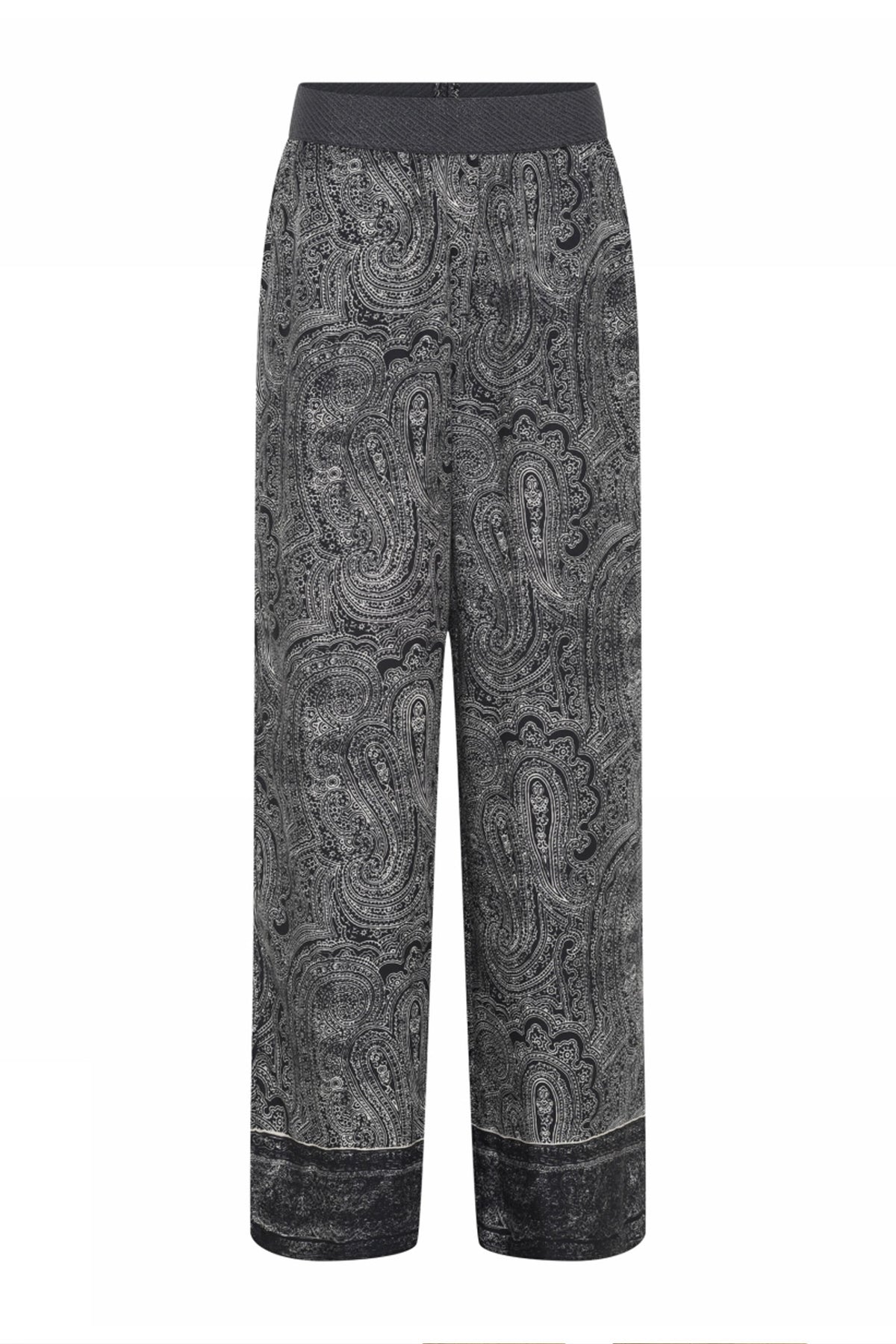 Babbett, byxor med vida ben 81999-Svart/Sand - 62011/7358