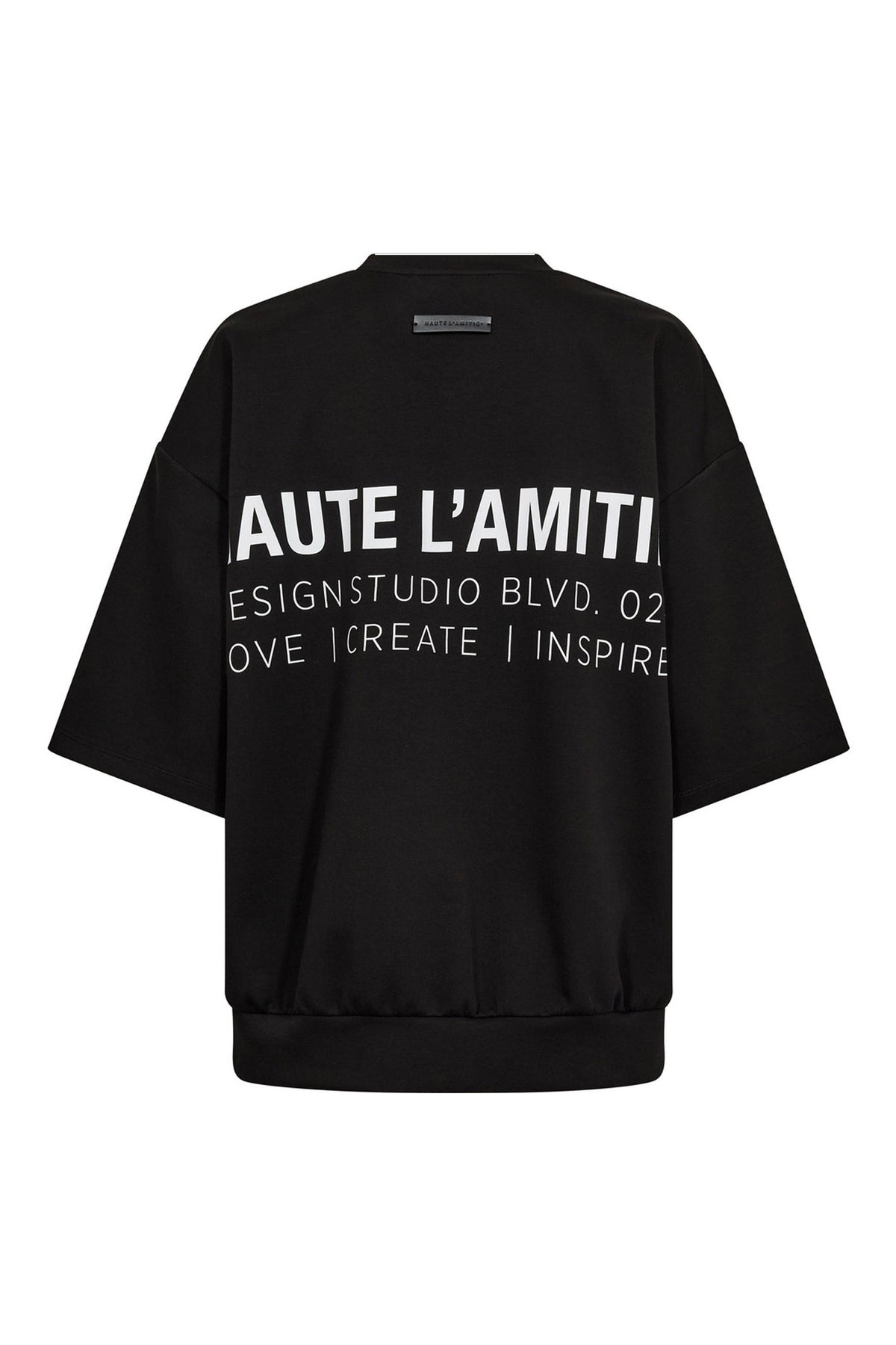Back Print Studio SS Sweat Black - HL10687