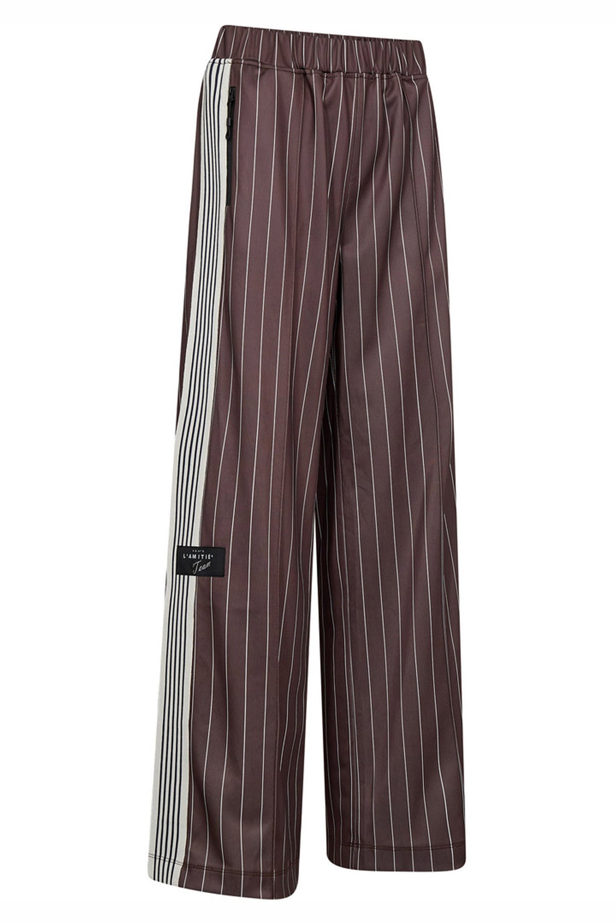 Baggy Pin Stripe Track Pants Mocca - HL10493