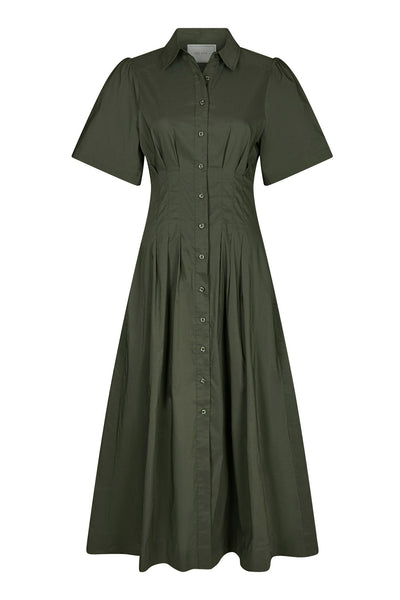 Baia Poplin Dress ARMY - 165343 Thumbnail