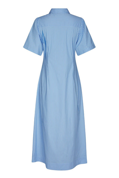 Baia Stripe Poplin Dress Ljusblå - 167585 Thumbnail