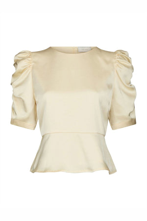 Benua Heavy Sateen Blouse Ljusgul - 167069