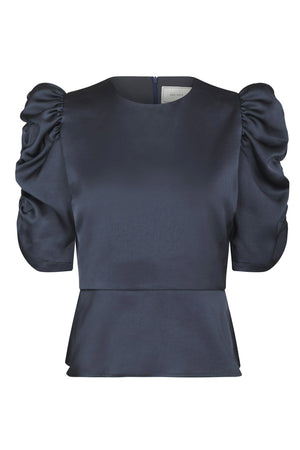 Benua Heavy Sateen Blouse MIDNIGHT BLUE - 167069