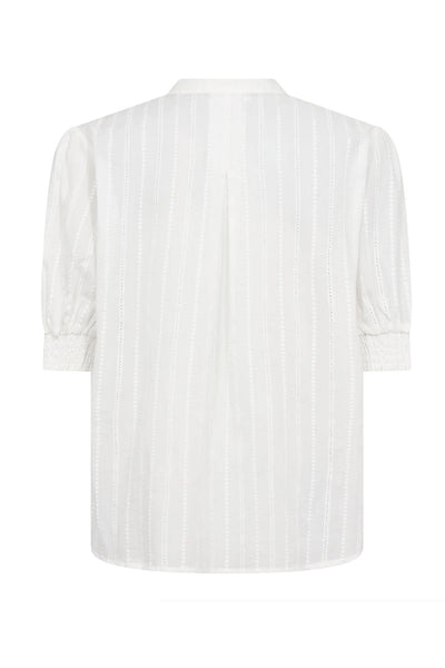 BessiCC V-Blouse 10002-Off-White - 500191 Thumbnail