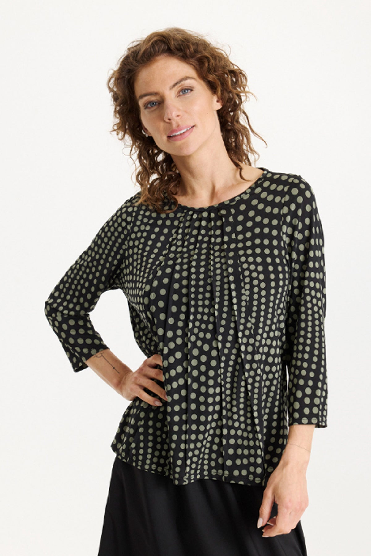 Blus Lucette 3/4-ärm Grön - 16865