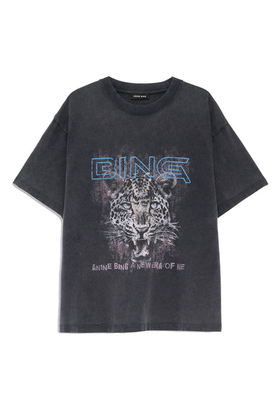 CADE TEE LEO Washed black - A-08-12619 Thumbnail