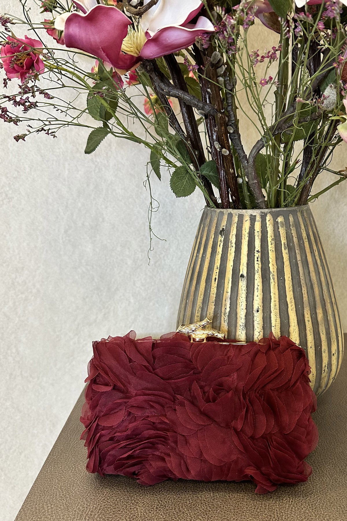 CHIFFONTILLBEHÖR BORDEAUX - CHIFFON