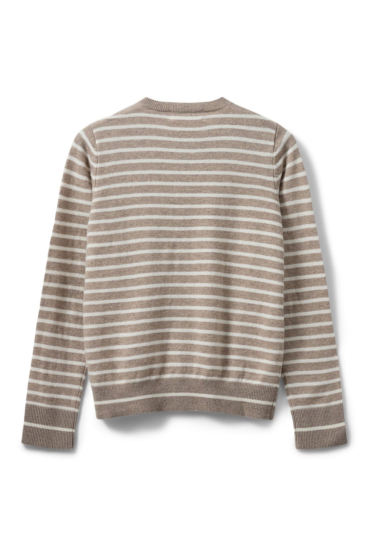 CISSESW STRIPE CARDIGAN 7118 Ljusbrun Randig - SNOS432