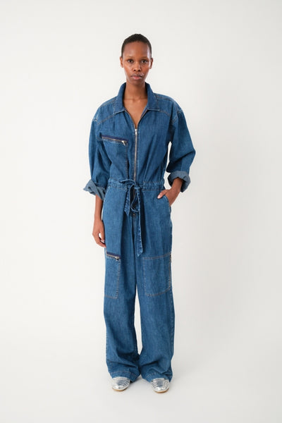 CamdenLL Jumpsuit LS 100 Washed Denim - 25420-4000 Thumbnail