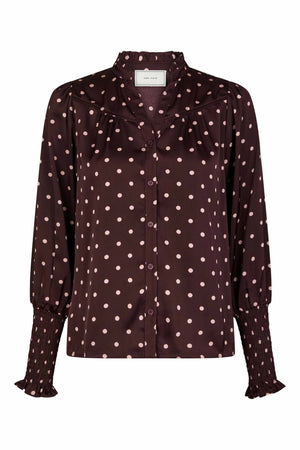 Skjorta Dot Blouse Burgundy - 167161