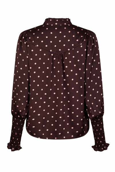 Skjorta Dot Blouse Burgundy - 167161 Thumbnail