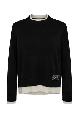 Cash Two-in-One Pullover Svart/ Off-White - HL10302