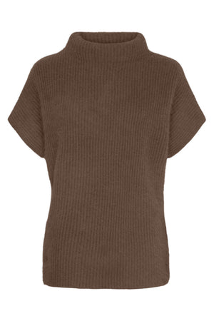 Cashmere Raccoon SS Pullover Mörkbrun - 500070
