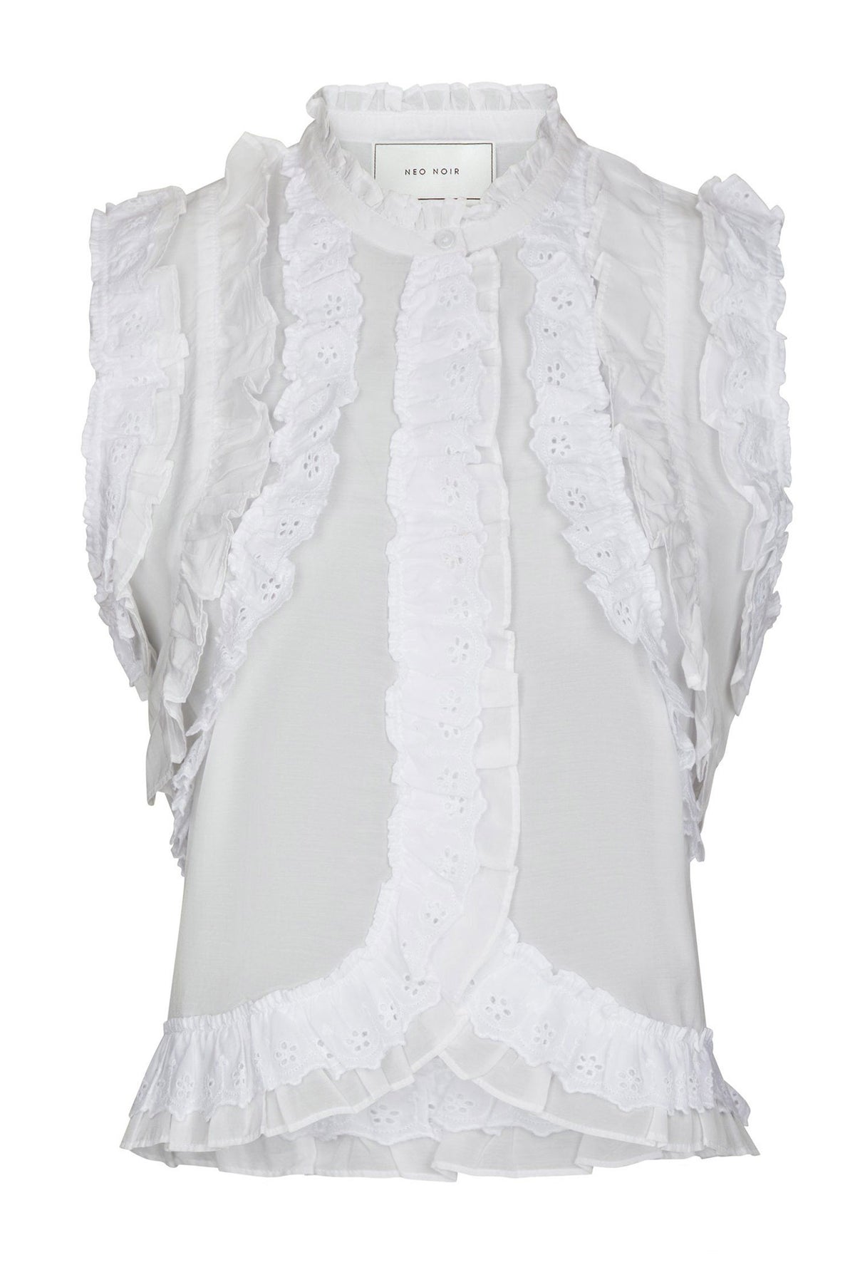 Celia Ruffle Top Vit - 168323