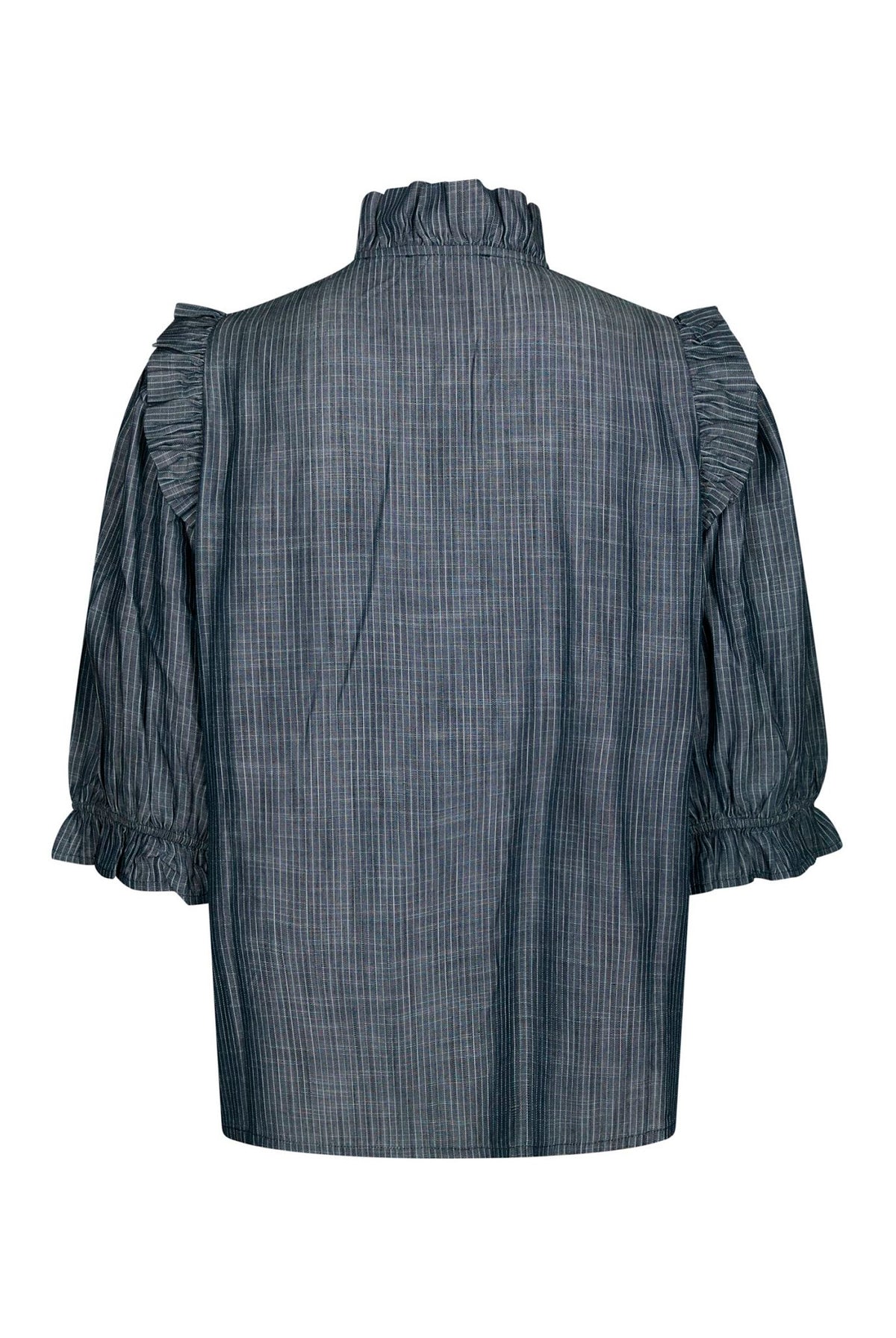 Chacha Chambray Stripe Blouse MÖRKBLÅ - 169737