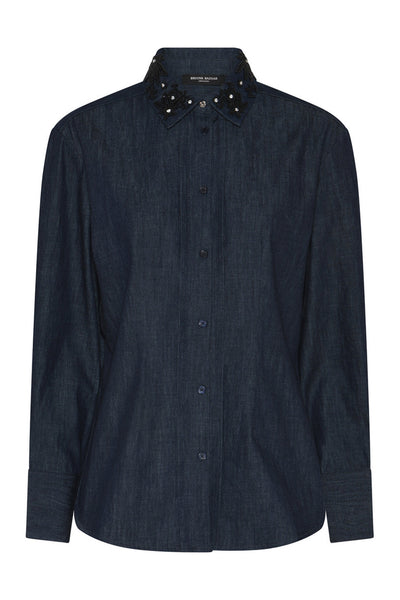 ChambraBBSiwa skjorta Denimblå - BBW4801 Thumbnail