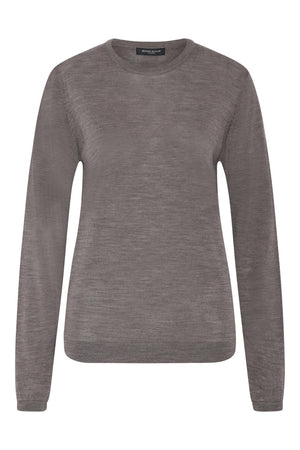 CharleneBB Rundstickad tröja Concrete Melange - BBW4182