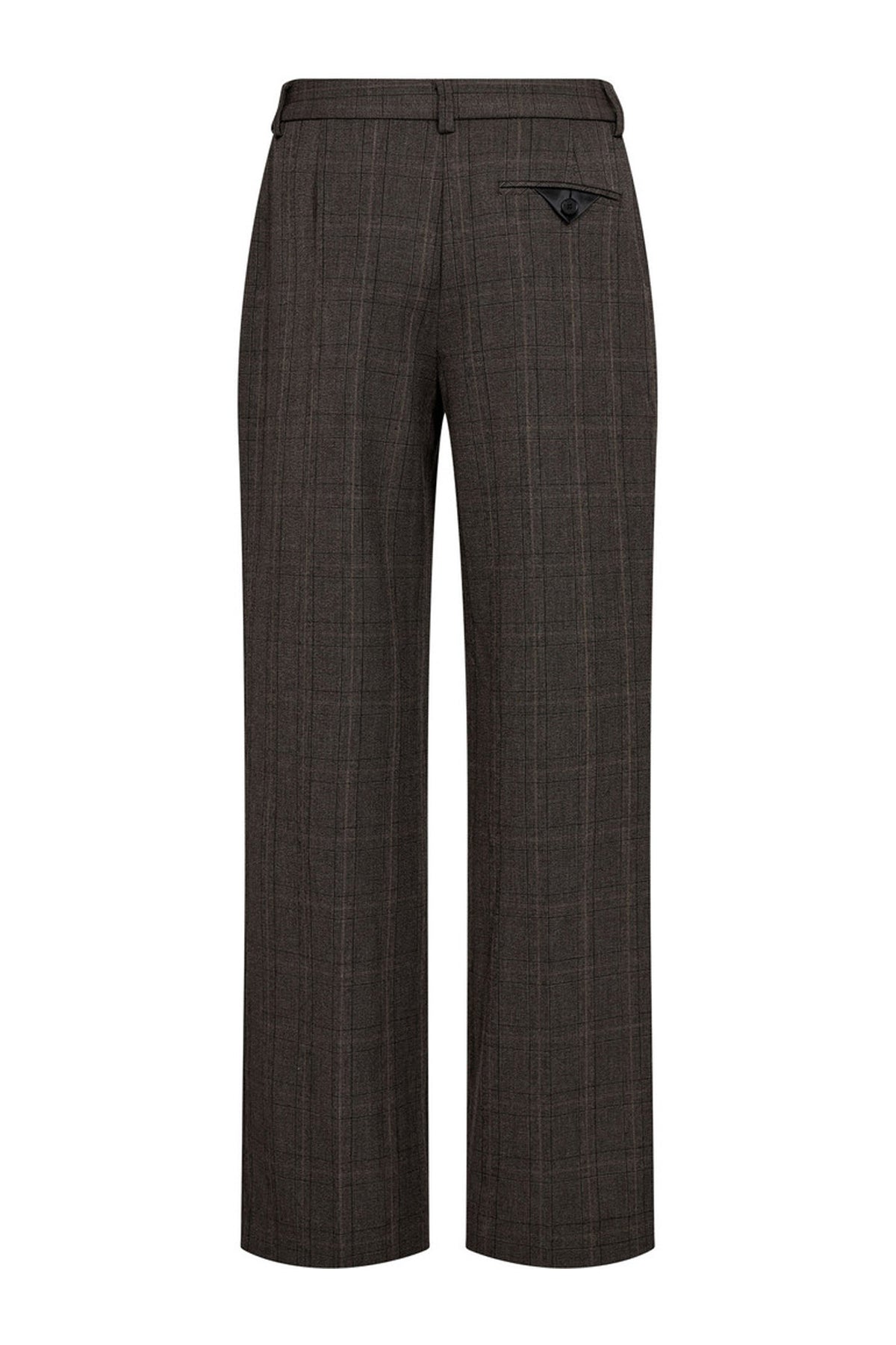 Check Fit Plain Pant Mocca - HL10845