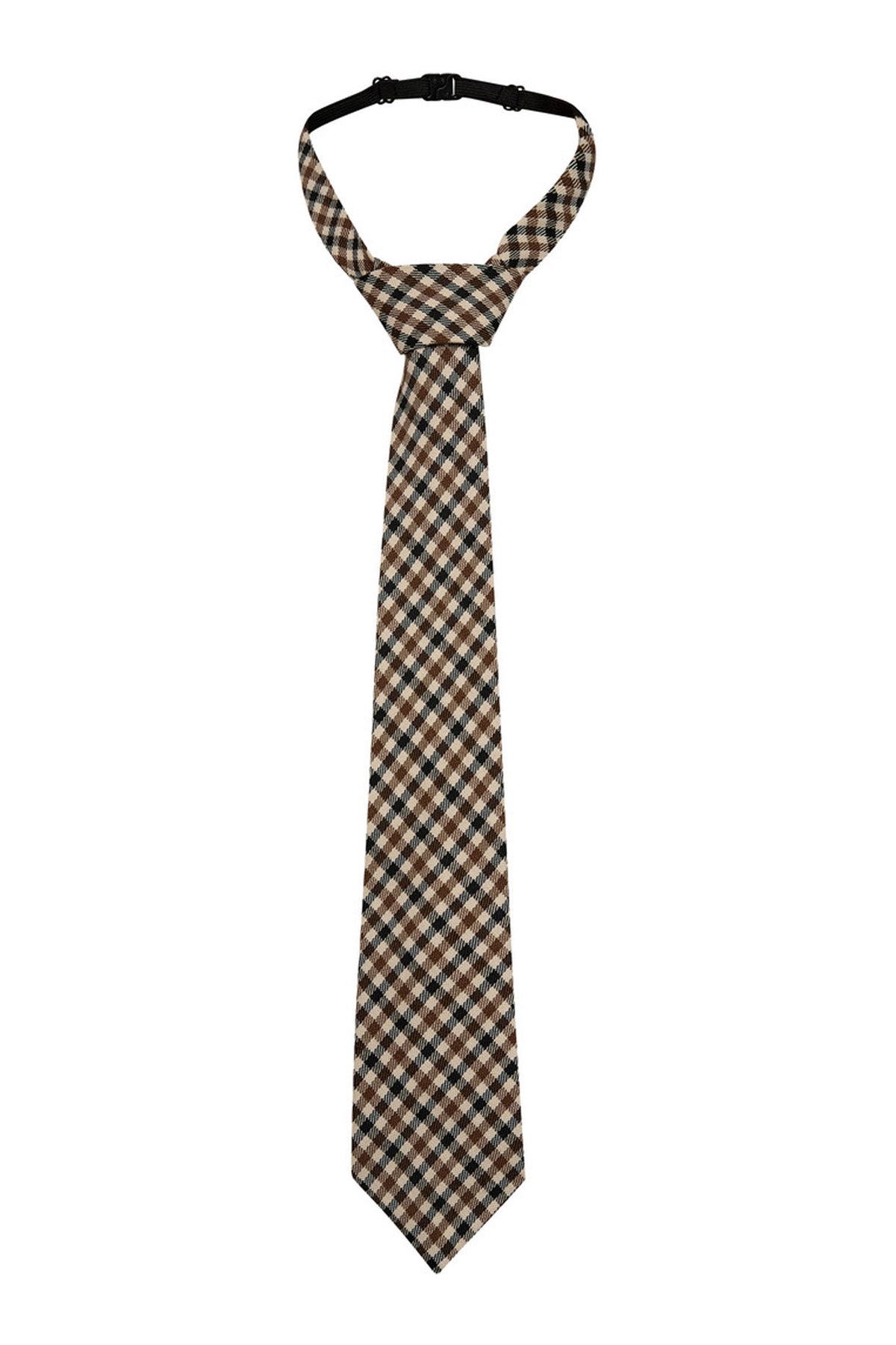 Check Tie Slips Mocca / Black - HL10808