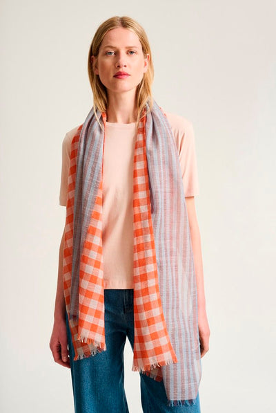 Checks n Stripes Halsduk ROSE DUST CHECKS 'N STRIPES - 266-5128-6008 Thumbnail