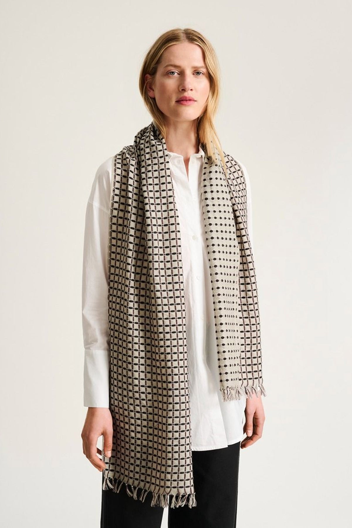 Check threads scarf STONE CHECK THREADS - 266-5129-6009