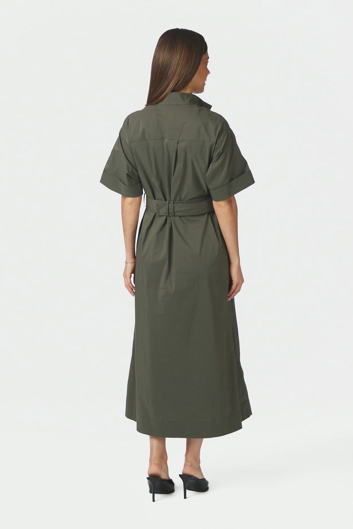 Cina Poplin Dress ARMY - 170039
