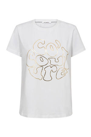 CocoutureCC Foil Tee 44148-White-Gold - 33198