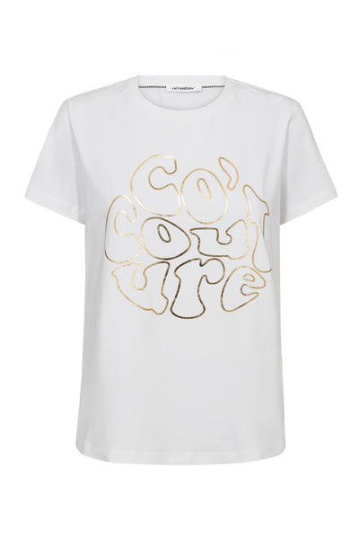 CocoutureCC Foil Tee 44148-White-Gold - 33198 Thumbnail