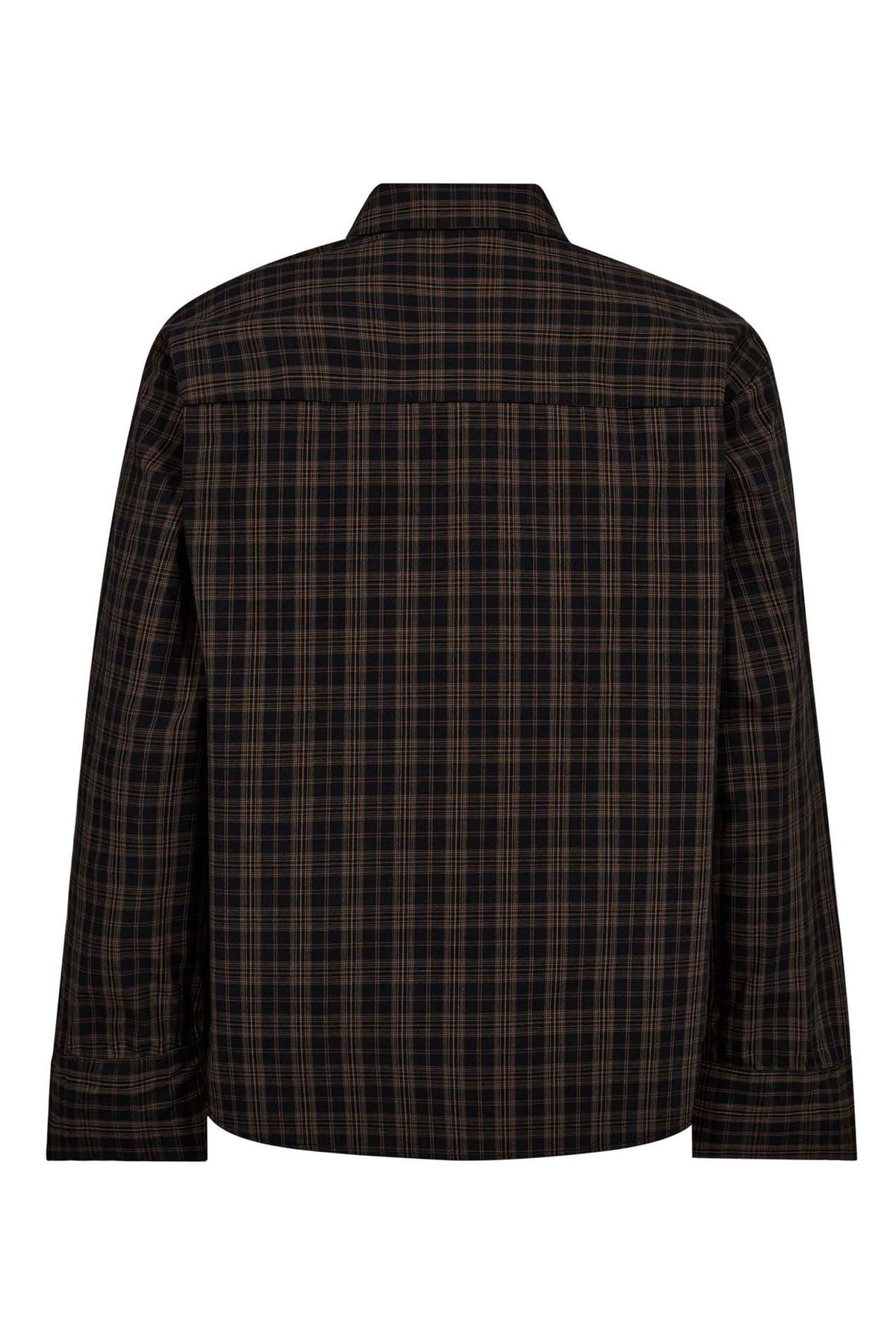 CoraCC Check Frill Skjorta 96-Black - 35158