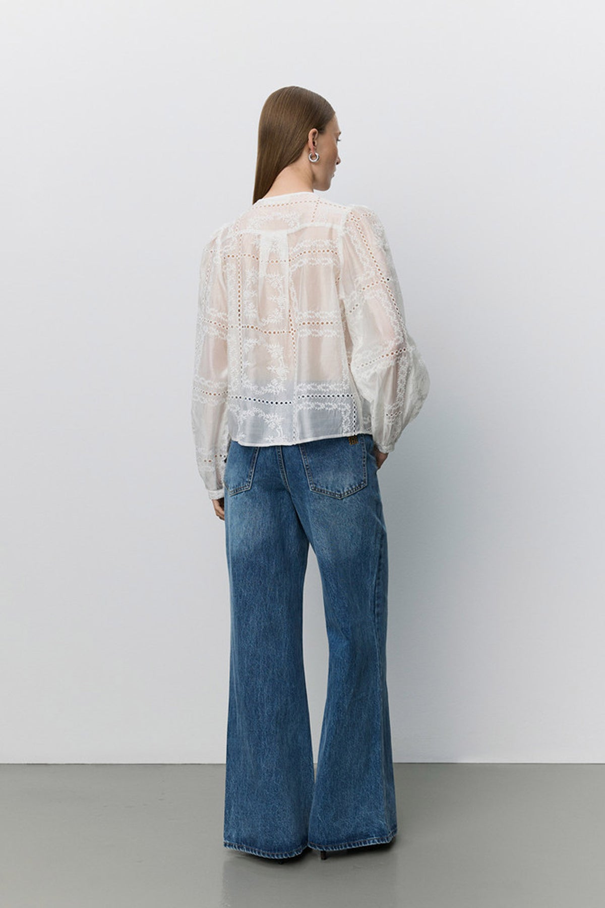 Corasw Detaljerad brodyrtröja OFF WHITE - S263263